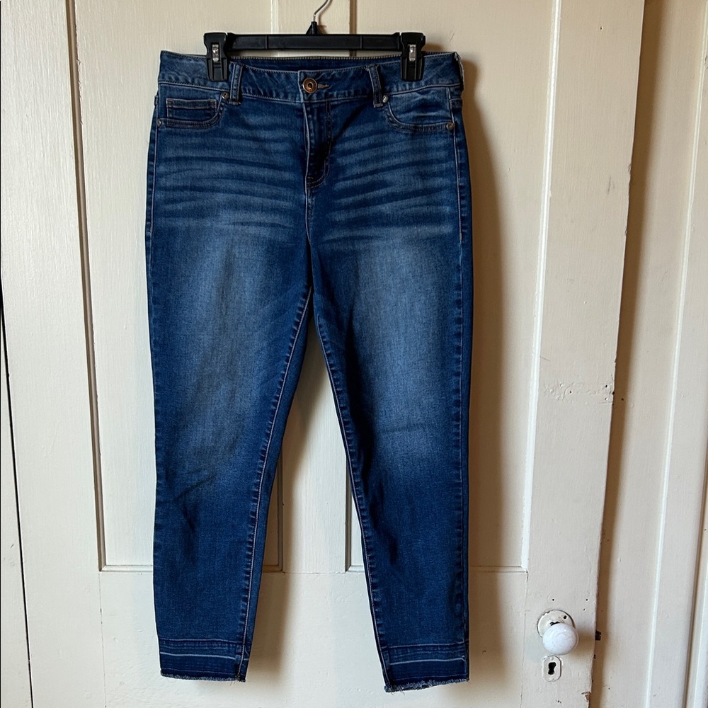 Maurices Dark Blue Ankle Jeans